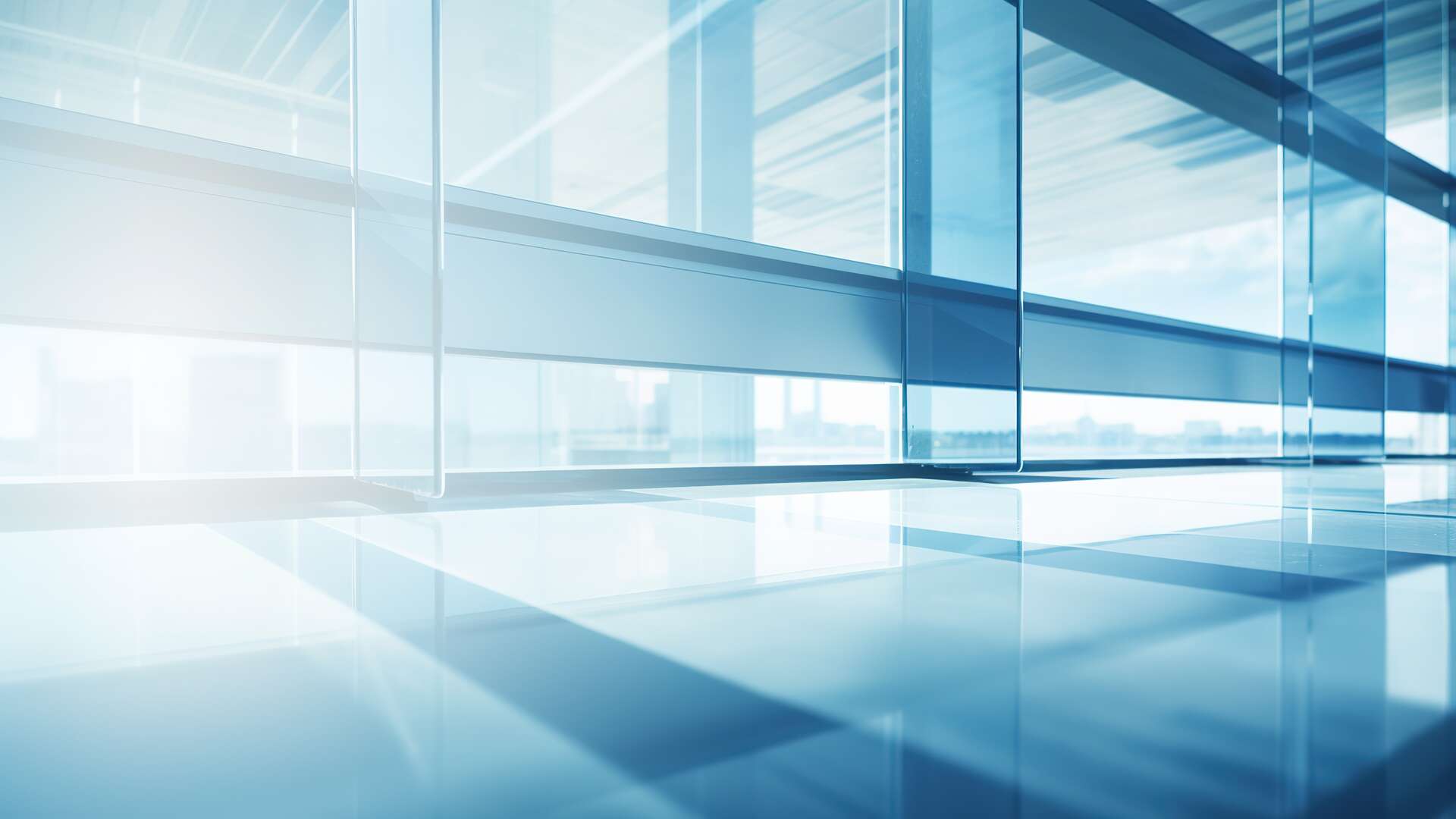 Modern blurred office space of a business building center